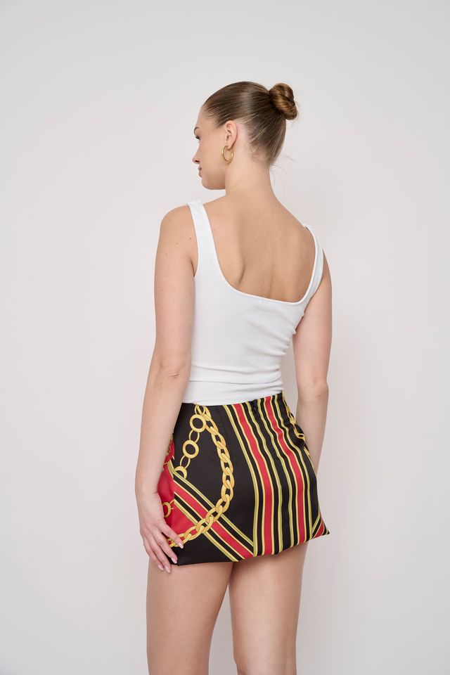 Alona Mini Skirt Positano Red