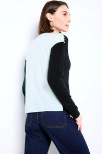 Lisa Todd - Black/Barley Blue Writer's Block Sweater