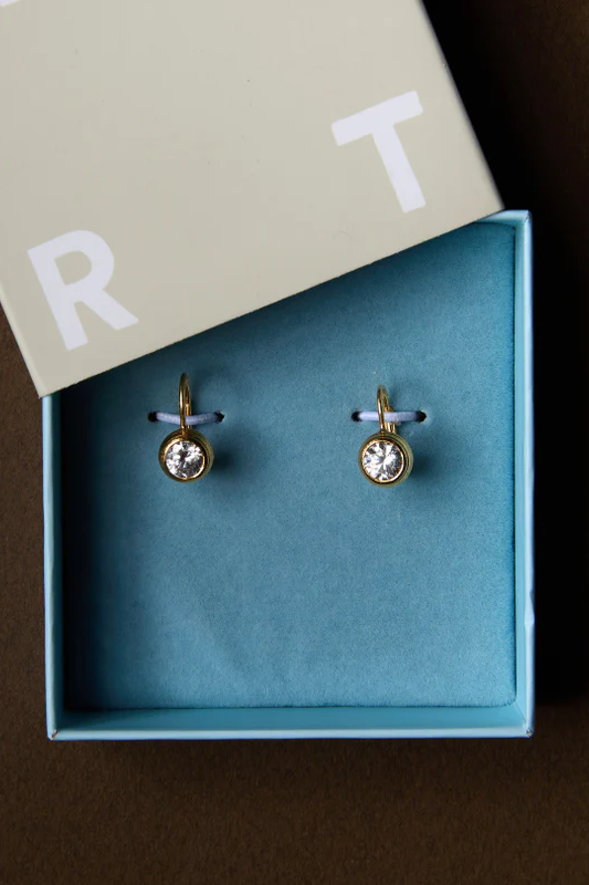 Bezel Drop Earrings