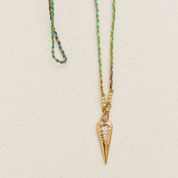 Rainbow Twist Cord Necklace