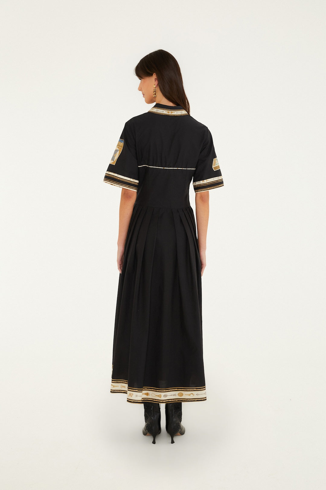 VINTAGE SOUVENIRS BLACK MIDI DRESS