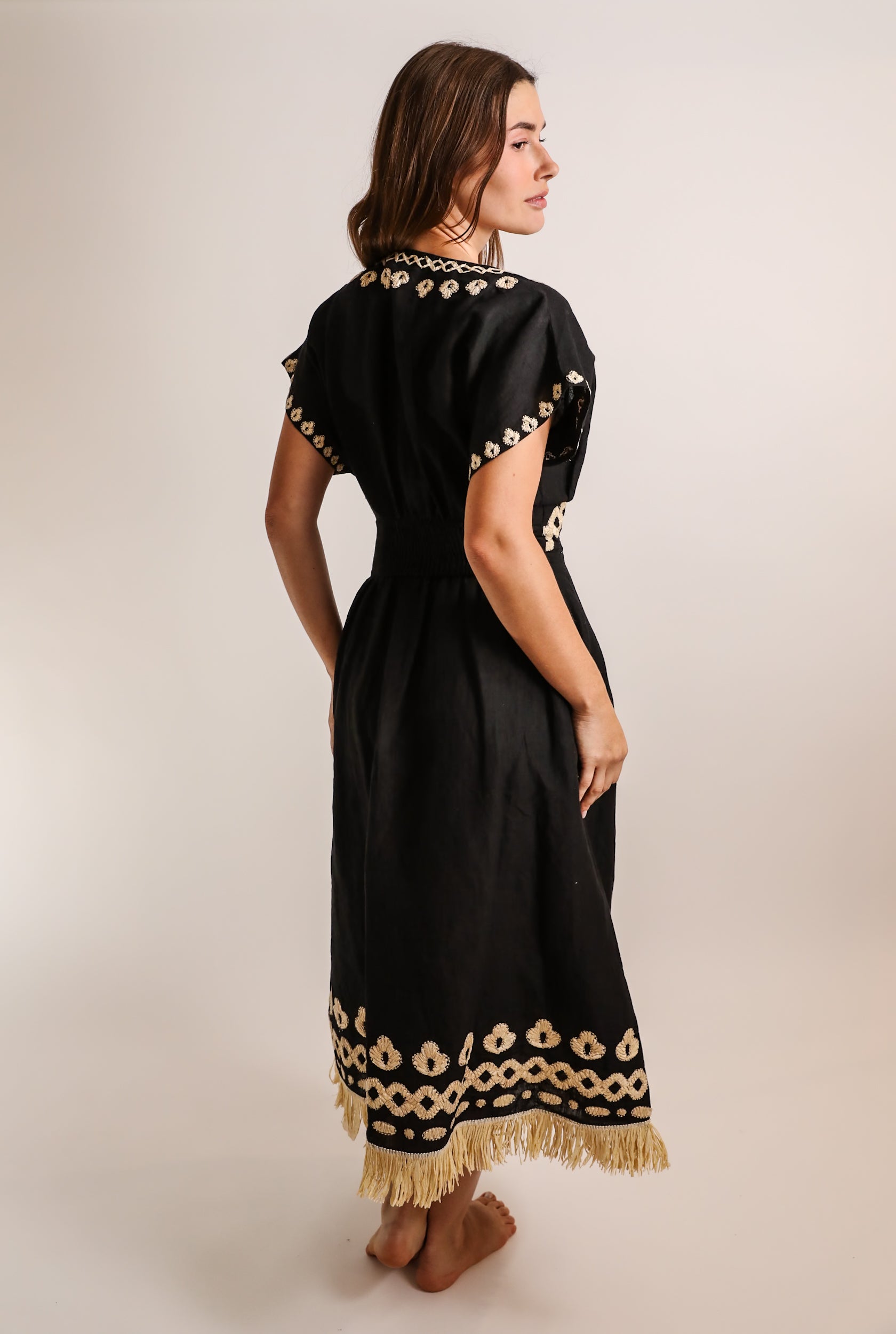 Como Raffia Long Dress
