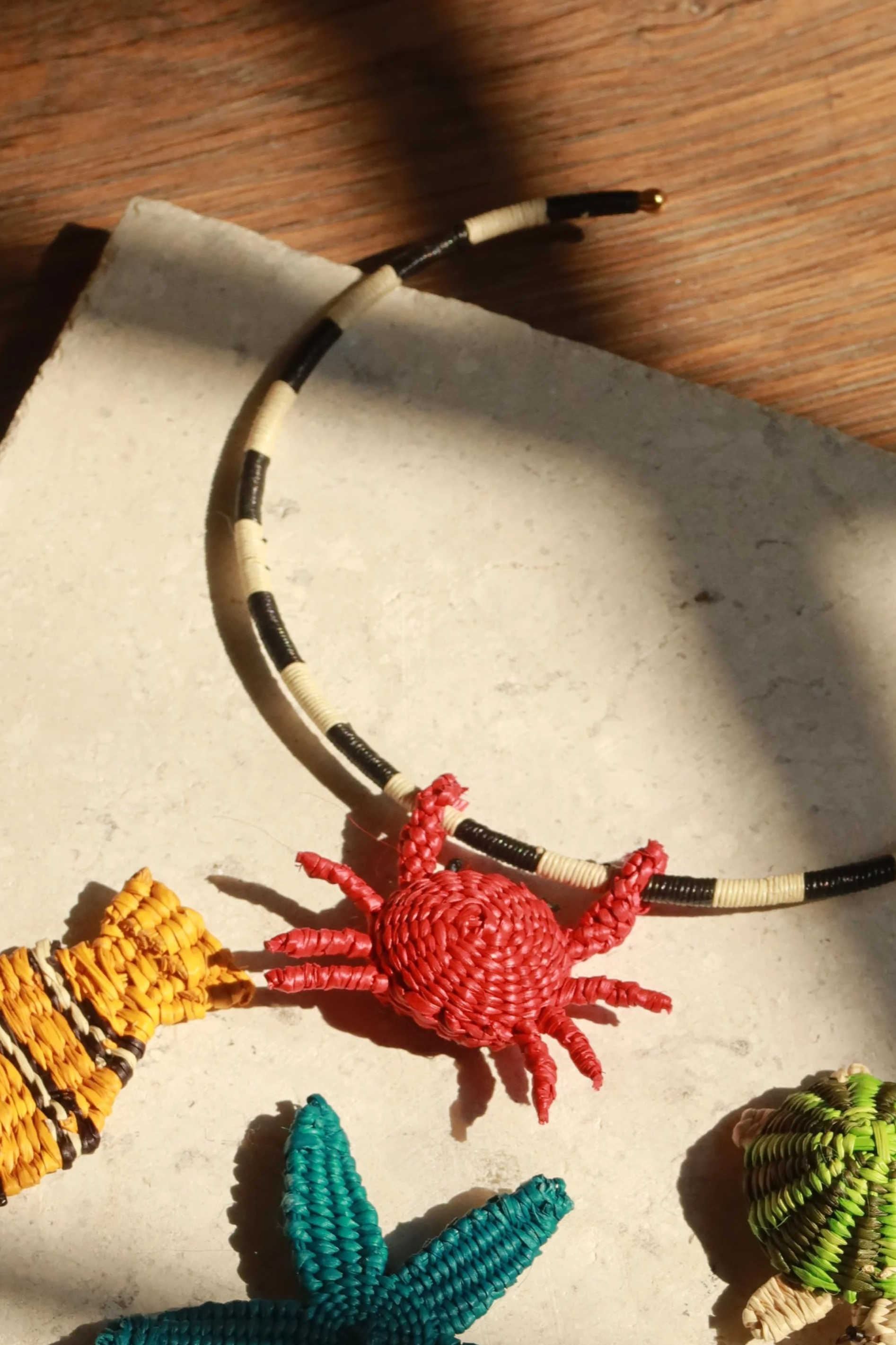 Woven Crab Charm